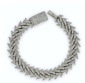 Iced Out 18mm Cuban Link Bracelet: Bling VVS Diamond Hip Hop Jewelry - Product Image 1