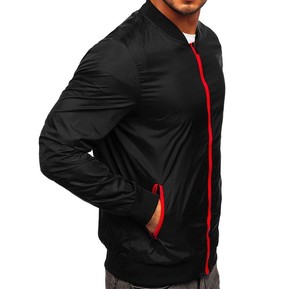 Chaquetas de cuero de talla grande para hombre, diseño acanalado de bloque de color de invierno con bordado de chenilla - Product Image 6