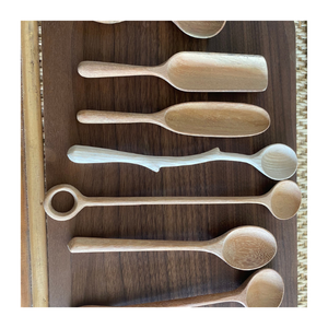 Cuchara larga de madera sostenible, hecha de madera dura natural, té de hierbas para agitar, jugo, gelatina, perfecta para granel - Product Image 3