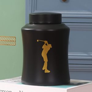 Up to 160 lbs <b>Urns</b> for Ashes Adult Male - Black Golf Decorative <b>Urns</b> Adult for Funeral - <b>Large</b> (Black Golf 160 Cubic inches) - Product Image 5