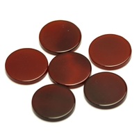Garnet naturel du Mozambique rose-rouge, forme ronde, cabochon à deux faces plates, qualité supérieure, pierre précieuse pour la fabrication de bijoux DIY, pierre de naissance