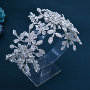 Couronne de mariage en alliage luxueuse, ornée de strass, couronne de mariée - Product Image 3