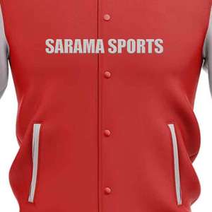 Chaqueta Universitaria de Alta Calidad con Cuerpo de Lana y Mangas de Cuero, Fabricante de Chaquetas Universitarias con Logotipo Personalizado, Estilo Universitario Pesado - Product Image 5
