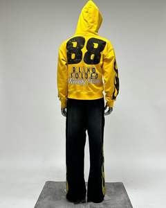 Slim Fit Patchwork Survêtement Bas Hiphop Survêtement Unisexe Ensembles 100% Coton À Capuche Ensemble Deux Pièces Ensemble Jogging Survêtement Pour Hommes - Product Image 2