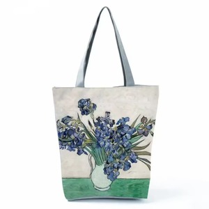 Sac fourre-tout d'impression d'illustration personnalisable de haute qualité pour les femmes sacs à main de sac à main de fermeture ouverte de doublure en cuir de Style Vintage - Product Image 3