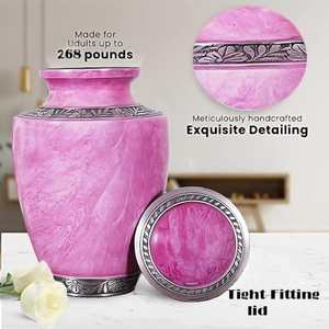 Aluminum Handcrafted Cremation Urns <b>for</b> Human <b>Ashes</b> Adult Male Female Urns <b>for</b> Adult Male Large Funeral - Product Image 2