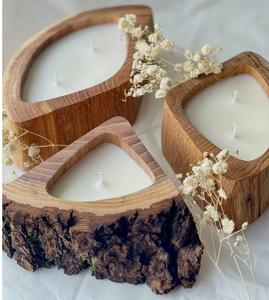 Portavelas único de madera de Navidad para acentos decorativos navideños con encanto rústico y atractivo estacional - Product Image 5