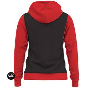 Sudadera con capucha Delta de poliéster 100% hecha a medida para mujer, Sudadera de punto de lana con cremallera completa y hombro caído con logotipo frontal para invierno - Product Image 2