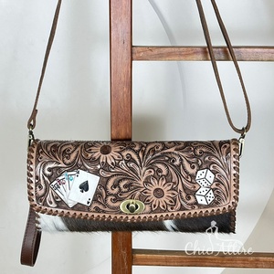 กระเป๋าหนังวัวเครื่องมือคุณภาพสูงใหม่กระเป๋าสะพายไหล่กระเป๋าสะพายข้างแบบตะวันตกสำหรับผู้หญิง - Product Image 1