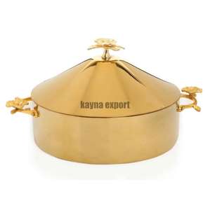 Hotpot pulido brillante de acero inoxidable, suministros para hoteles y restaurantes, calentador de alimentos, cazuela redonda aislada de estilo martillado - Product Image 4