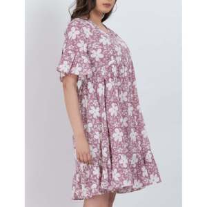 Vestido Mini Boho Floral con Cuello en V y Mangas Campana, Talla XS, Transpirable, para Invitadas de Boda, Club o Uso Diario, Suministro ODM - Product Image 6