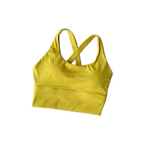 Soutien-gorge de sport de course à pied blanc personnalisable soutien élevé sans fil ajusté solide pleine coupe fermeture arrière respirant - Product Image 4