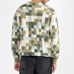 Sweat-shirt à col rond uni en molleton 100% coton de haute qualité, imprimé, pour homme, utilisation hivernale - Product Image 3