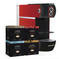 Cafetera Espresso Automática Roja Delgada de Alta Calidad, Sistema FAP Eléctrico, Ahorro de Energía, para Hogar, Hotel, Cocina, Plástico