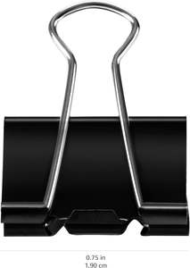 Clips de reliure robustes, fournitures de bureau, petits (0,75 po), pour l'organisation de documents, fournitures scolaires, noirs, lot de 144 - Product Image 6