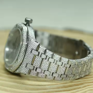 Ajuste de 41mm Icedown D Color VVS Moissanite Diamond Watch Unisex Elegante diseño Hiphop Acero inoxidable para él Precio al por mayor - Product Image 5