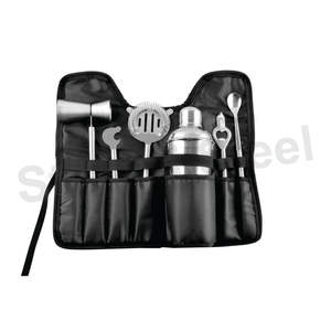 Juego de coctelera de acero inoxidable, juego de coctelera para herramientas de barra, juego de herramientas de barra, juego de coctelera de acero inoxidable - Product Image 1