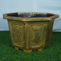 Pot en plastique octogonal - Style traditionnel, léger et écologique, jardinière d'extérieur