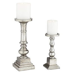 Bougeoir en métal de luxe fait à la main du fabricant en provenance d'Inde Design de pilier cylindrique en relief classique pour cadeau - Product Image 6