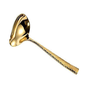 Cuillère et fourchette de service en métal plaqué or moderne fabriqué à la main en Inde ensemble d'ustensiles de service pour banquets dîner de mariage - Product Image 5