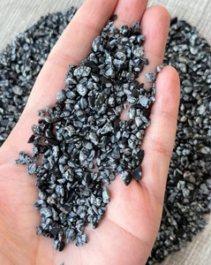 Chips de obsidiana de copo de nieve negro, piedra preciosa de cristal Natural pulida a mano para decoración del hogar, piedra grabada Feng Shui, novedad - Product Image 2