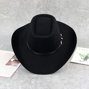 Nuevos Sombreros de Vaquero de Cuero 100% Unisex al por Mayor 2025, Sombrero de Vaquero Occidental de Cuero con Ala Ancha y Estampado Personalizado - Product Image 5