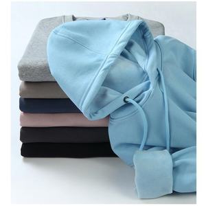 Sweat à capuche décontracté de haute qualité personnalisé d'automne et d'hiver logo de broderie Sweat à capuche ample et confortable en pure laine pour hommes - Product Image 1