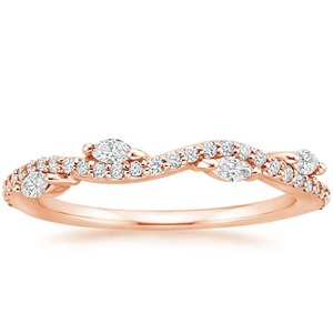 Belle bague de mariage en diamant torsadé 18K nouvelle conception Marquise bague de fiançailles Style Vintage mariage de luxe - Product Image 1