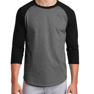 Camiseta raglán unisex con impresión de logotipo personalizado algodón poliéster mezcla béisbol estilo camiseta perfecta para gimnasio casual y UNIFORMES DE EQUIPO - Product Image 1