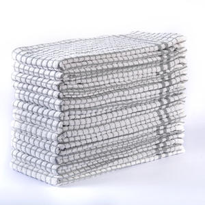 Serviette de cuisine en éponge 100% coton Style classique Tissu gris uni Utilisation de table Accueil Hôtels Restaurants Avions Occasions de mariage - Product Image 5