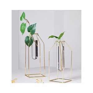 Juego de 3 centros de mesa de diferentes tamaños, diseño de tendencia, centro de mesa de cristal y metal para accesorios de decoración de boda - Product Image 2