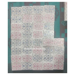 Wholesale Price Pink and Blue Mother of Pearl Inlay Marble Gift Boxes Handcrafted Mother of Pearl Inlay Jewelry Gift Boxes - Product Image 4