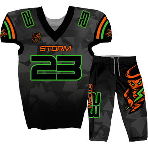 Maillot de football américain pour jeunes avec sublimation personnalisée Short respirant à manches courtes Style estival grande taille - Product Image 1