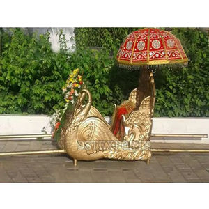 พิธีแต่งงานแบบอินเดีย เจ้าสาว รถดอลีสีทอง รถพ่วงไม้ดีไซน์ทันสมัยสำหรับการเข้าพิธีของเจ้าสาว - Product Image 5