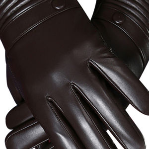 Usine de haute qualité personnalisé classique peau d'agneau femmes pur cuir écran tactile gants plaine haute coton usage quotidien fait hiver - Product Image 6