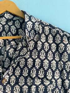 Handmade 100% Pure Cotton <b>Men's</b> Summer Short-Sleeves <b>Shirt</b> Floral Beach Printed <b>for</b> Outdoor <b>Parties</b> & Beachwear - Product Image 4