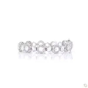 Pulsera de tenis con diamantes de oro minimalista, pulsera de moissanita, regalo de aniversario romántico para esposa - Product Image 3