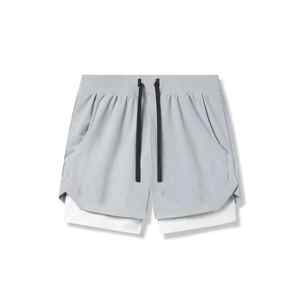 Pantalones Cortos de Gimnasio Sublimados 2 en 1, Cintura Elástica Cómoda, Entrenamiento de Yoga de 7 Pulgadas, Pantalones Cortos de Entrenamiento de Dos Capas - Product Image 4