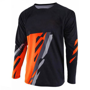 Maillots de vélo de montagne personnalisés unisexe léger respirant extensible dans les quatre sens vtt descente hors route DH chemises de moto - Product Image 1