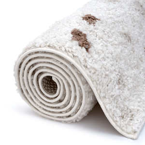 Alfombra Rectangular de Felpa de Poliéster Netline Home Moodi Shaggy Crema/Terra Biscotti para Sala de Estar, Dormitorio y Pasillo - Product Image 6