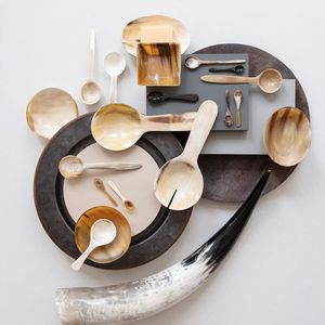 เครื่องใช้บนโต๊ะอาหารสไตล์สัตว์ไม่เหมือนใครช้อนเขาควายขัดมันดีไซน์ไม่เหมือนใครสำหรับตกแต่งโต๊ะในร้านอาหาร - Product Image 3