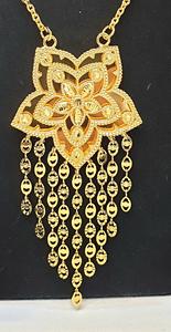 Women's 24KT Gold Plated Pendant <b>Necklace</b> Set New Fashionable Classic <b>Arabic</b> Style Fine Jewelry for Weddings Parties Engagements - Product Image 2