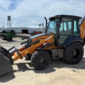 Retroexcavadora usada Case 575N EP con motor de rueda 4x4 Componentes de núcleo de engranaje Máquina de movimiento de tierra con bomba y motor - Product Image 6