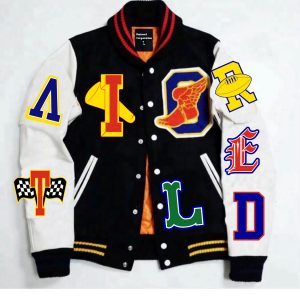 Chaquetas informales Varsity Letterman para hombre, chaquetas de talla grande de invierno de lana tejida con capucha, botón decorado, piel de oveja, cuero de vaca - Product Image 5