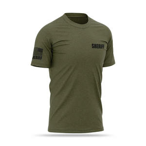 Nouveautés T-shirt unisexe uni SHERIFF Performance Chemise de sport en plein air de conception professionnelle pour hommes avec cou personnalisé - Product Image 4