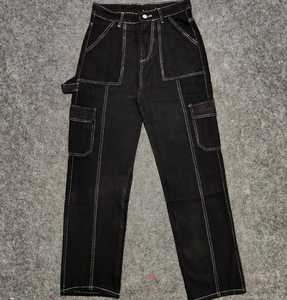 Unisex High Quality Customizable Denim <b>Jeans</b> 100% Cotton Colored Wash Lightweight Woolen Embroidered <b>Elastic</b> <b>Waist</b> Custom Logo - Product Image 5