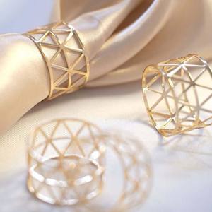 ห่วงรัดผ้าเช็ดปากโลหะดีไซน์ตัดด้วยเลเซอร์,ที่ตกแต่งร้านกาแฟที่บ้าน - Product Image 1