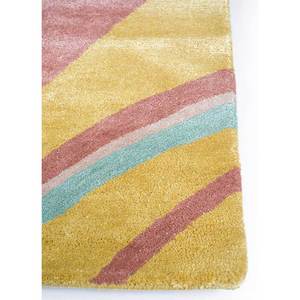 Hacienda Gold Handmade Wool & Viscose Hacienda Gold Abstract Striped Rectangle Rug for Home Living Room 10mm Thick-Taq-4153 - Product Image 4