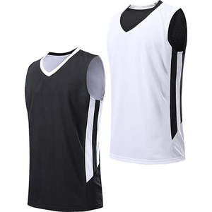 Camiseta de Baloncesto Reversible de Secado Rápido, a la Moda, 100% Poliéster, Personalizable, con Cuello en V para Hombre - Product Image 2