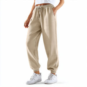 กางเกงขนแกะทรงหลวมสำหรับฤดูหนาวกางเกงวิ่งจ๊อกกิ้งแนวสตรีทของผู้หญิงชุดนอนทรงหลวมขนแกะขนาดใหญ่500 GSM สำหรับผู้หญิง - Product Image 4